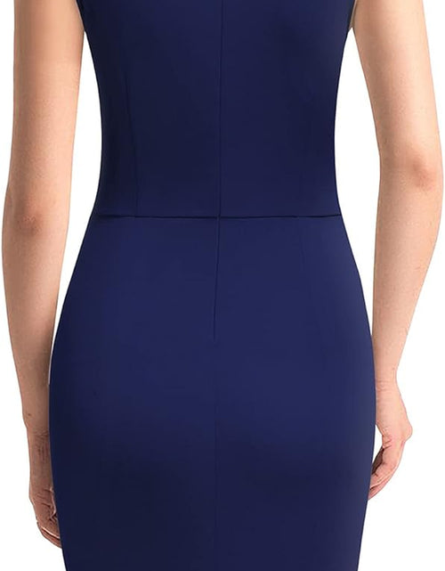 Load image into Gallery viewer, Women&#39;S Retro Ruffle Sleeveless Cocktail Party Pencil Dress
