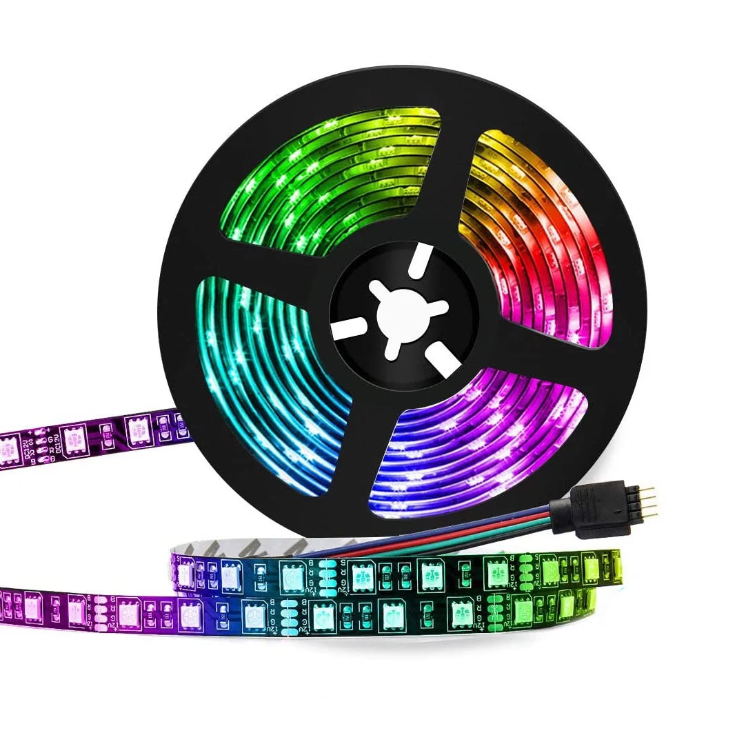 LED Light Strip, 16.4Ft RGB LED Light Strip 5050 LED Tape Lights, Color Changing LED Rope Lights with Remote for Home