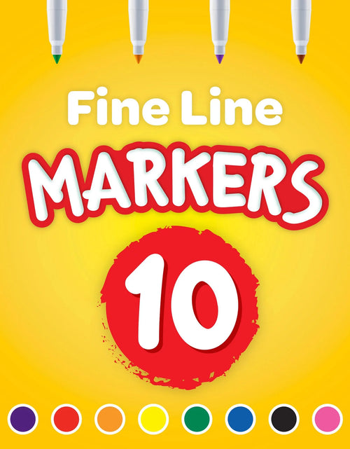 Load image into Gallery viewer, Classic 10Ct Fine Line Marker Set, Classic Colors, (24 Pack Case) Bulk School Supplies
