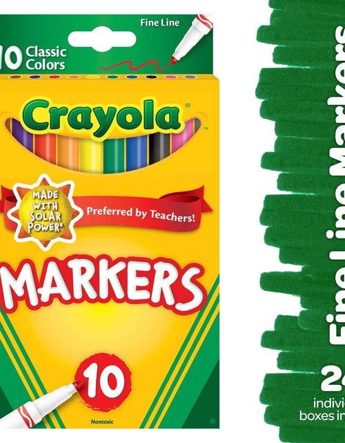 Load image into Gallery viewer, Classic 10Ct Fine Line Marker Set, Classic Colors, (24 Pack Case) Bulk School Supplies
