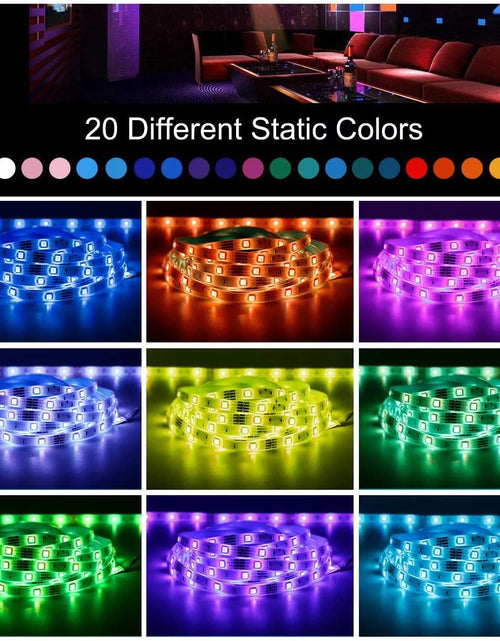 Load image into Gallery viewer, LED Light Strip, 16.4Ft RGB LED Light Strip 5050 LED Tape Lights, Color Changing LED Rope Lights with Remote for Home
