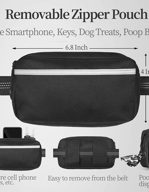 Load image into Gallery viewer, Hands Free Dog Leash with Zipper Pouch, Dual Padded Handles and Durable Bungee for Walking, Jogging and Running Your Dog, Medium (8-25 Lbs) | Large (25-150 Lbs)
