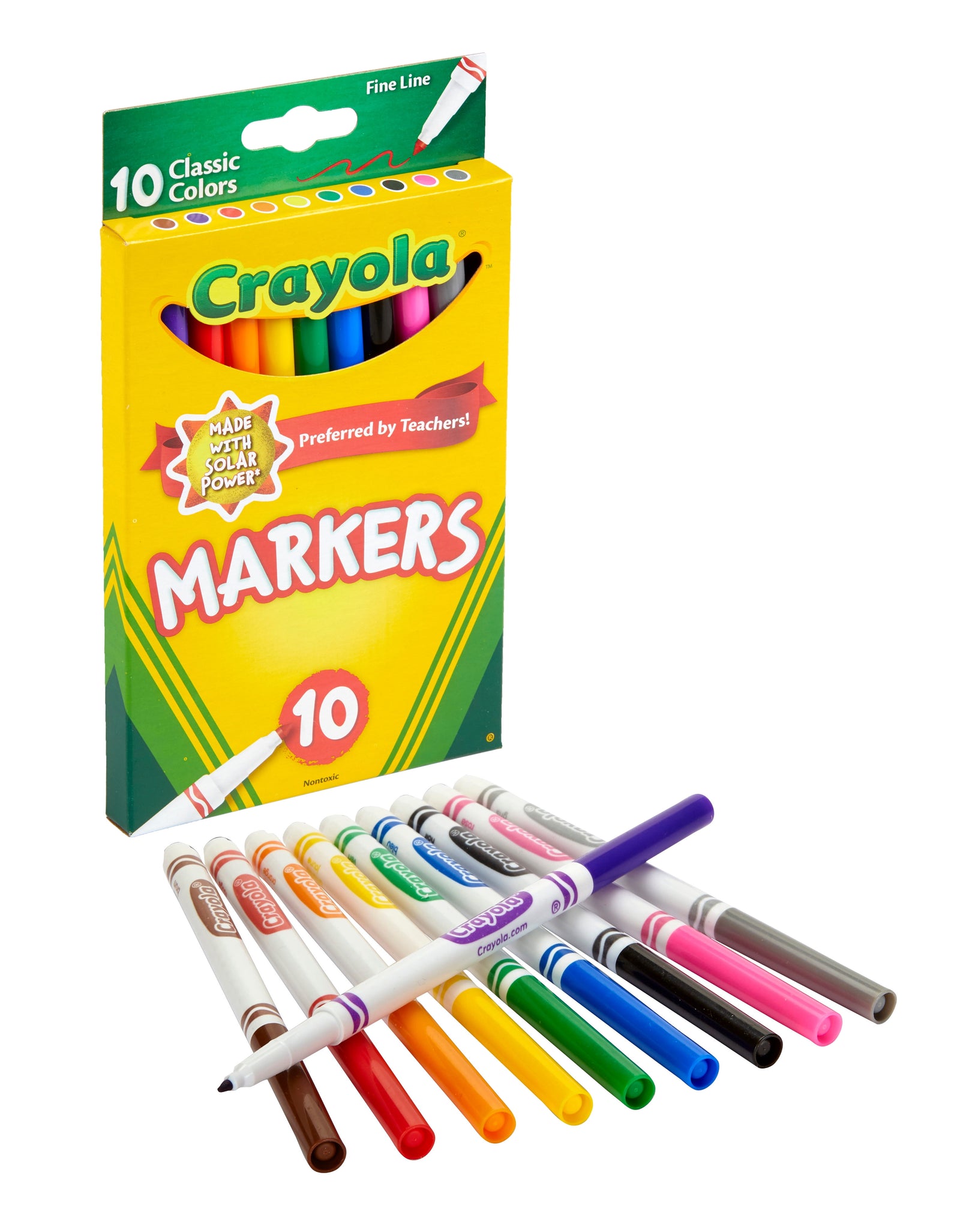 Classic 10Ct Fine Line Marker Set, Classic Colors, (24 Pack Case) Bulk School Supplies